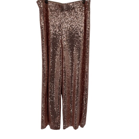 Torrid Pull-On Wide Leg Sequin High-Rise Pant Champagne size 2X short new - Picture 2 of 8